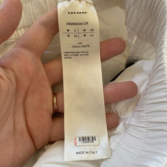 Rick Owens Pants Drawstring Cropped DRKSHDW White Casual Streetwear Relaxed - Picture 5 of 7